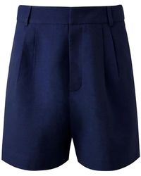 MISCI - Linen-cotton Tailored Shorts - Lyst