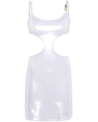 Moschino - Metallic Open-back Mini Dress - Lyst