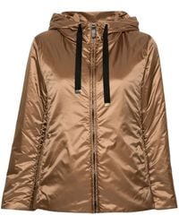 Max Mara - Satin Hooded Jacket - Lyst