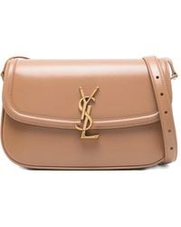 Saint Laurent - Medium Solferino Logo-Plaque Foldover Shoulder Bag - Lyst