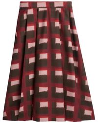 Slowear - Geometric-Print Pleated Midi Skirt - Lyst