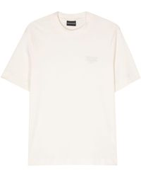 Emporio Armani - T-Shirt mit gummiertem Logo - Lyst