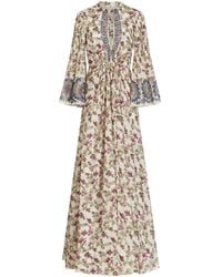Etro - Floral-print Silk Gown - Lyst