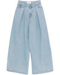 GIUSEPPE DI MORABITO - Pleated Wide-Leg Jeans - Lyst
