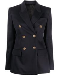 Givenchy - Manteau en laine à boutonnière croisée - Lyst
