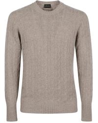Drumohr - Roundneck Braided Sweater - Lyst