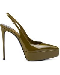 Le Silla - Uma Patent-Leather Platform Pumps - Lyst