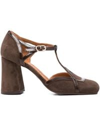 Chie Mihara - 80Mm T-Bar Block-Heel Pumps - Lyst