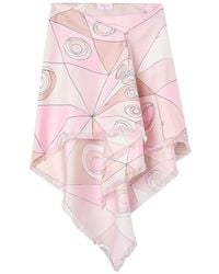 PUCCI - Jupe Asymétrique En Soie À Imprimé Occhi - Lyst