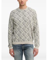 ARMANI EXCHANGE - Monogram-Pattern Sweater - Lyst