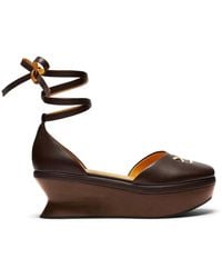 LILI CURIA - Petra Lace-Up Platform Sandals - Lyst