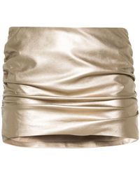 MISBHV - Ruched Metallic Miniskirt - Lyst