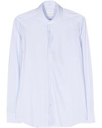 Dell'Oglio - Camicia A Righe Con Colletto Classico - Lyst