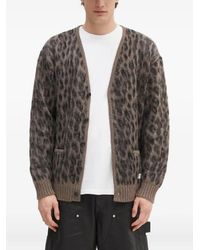 Wacko Maria - Cárdigan Con Botones Y Estampado De Leopardo - Lyst