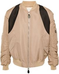 McQueen - Contrasting-Panel Bomber Jacket - Lyst
