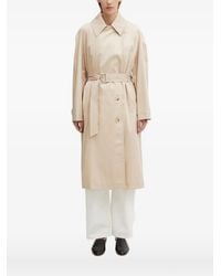 Lacoste - Double-Breasted Belted Trench Coat - Lyst
