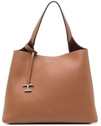 Tod's - T Timeless Medium Leather Tote Bag - Lyst