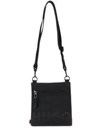 HUGO - Logo-Print Messenger Bag - Lyst