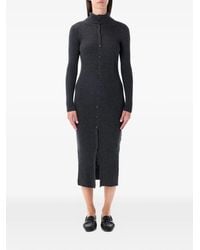 Sessun - Shimalong Ribbed-Knit Buttoned Dress - Lyst