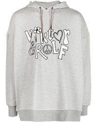 Viktor & Rolf - Logo-Print Cotton Hoodie - Lyst