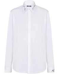 Balmain - Hemd Mit Besticktem Kragen - Lyst