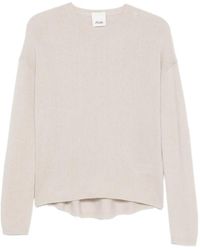Allude - Ribbed-Knit Drop-Shoulder Cashmere Sweater - Lyst