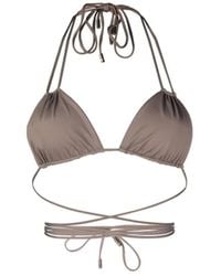 Saint Laurent - Wrap-Around Bikini Top - Lyst