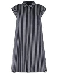 Sacai - Striped Sheer-Panelled Dress - Lyst