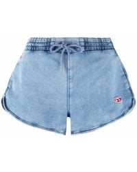 DIESEL - Logo Patch Drawstring Shorts - Lyst