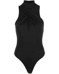 Cinq À Sept Roxine Twist-detail Bodysuit - Black