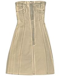 Acne Studios - Printed Denim Midi Dress - Lyst
