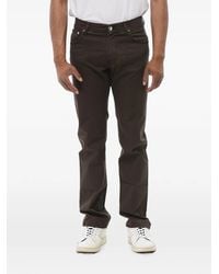 Corneliani - Embroidered-Logo Buttoned Trousers - Lyst