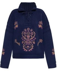 Etro - Pull Brodé À Détail De Laçage - Lyst
