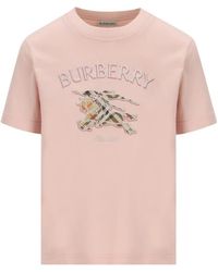 Burberry - Knight Check Cotton T-Shirt - Lyst