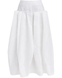 Tibi - Poplin Midi Skirt - Lyst
