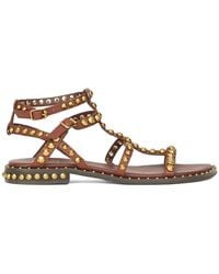 Ash - Stud-Embellished Leather Sandals - Lyst