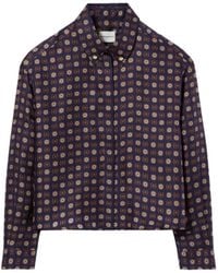 Claudie Pierlot - Printed Silk Shirt - Lyst