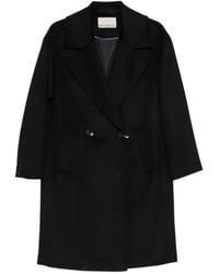 Pennyblack - Double-Breasted Notched-Lapels Coat - Lyst