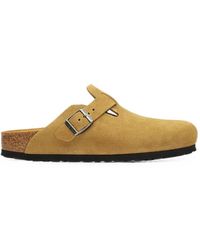 Birkenstock - Boston Buckle-Fastening Suede Mules - Lyst