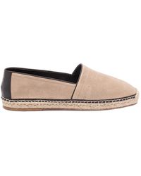 Brunello Cucinelli - Grained Calfskin Espadrilles With Piping - Lyst