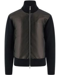 Ferragamo - Blouson With Leather Inserts - Lyst