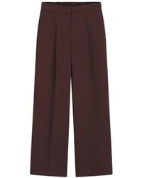 BOSS - Pleated Wide-Leg Trousers - Lyst