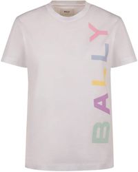 Bally - T-shirt Met Logoprint - Lyst