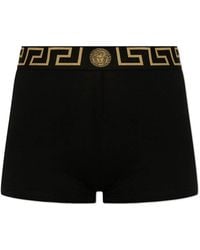 Versace - High Waist Boxershorts Met Greca-Print - Lyst