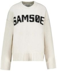 Samsøe & Samsøe - Sakeiku Logo-Patch Sweater - Lyst
