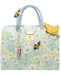 Thom Browne Bolso shopper Birds And Bees - Azul