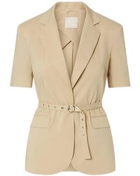 Liu Jo - Veste Ceinturée À Manches Courtes - Lyst