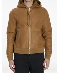 Loewe - Hooded Leather Jacket - Lyst
