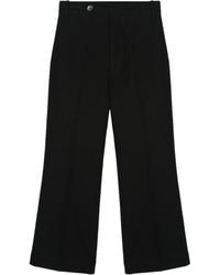 Plan C - High-waisted Flared Trousers - Lyst