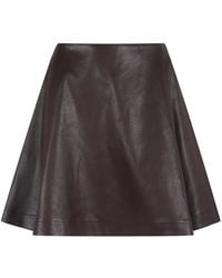 Stouls - Pleated Leather Skirt - Lyst